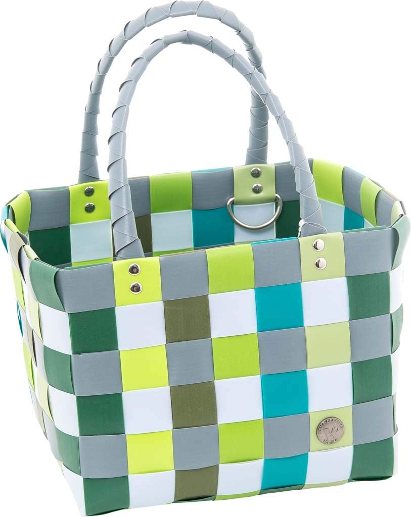 Witzgall 'ICE-BAG Flechttasche' Mini Kunststoff weiß/grün/türkis/grau mix licht- und farbecht
