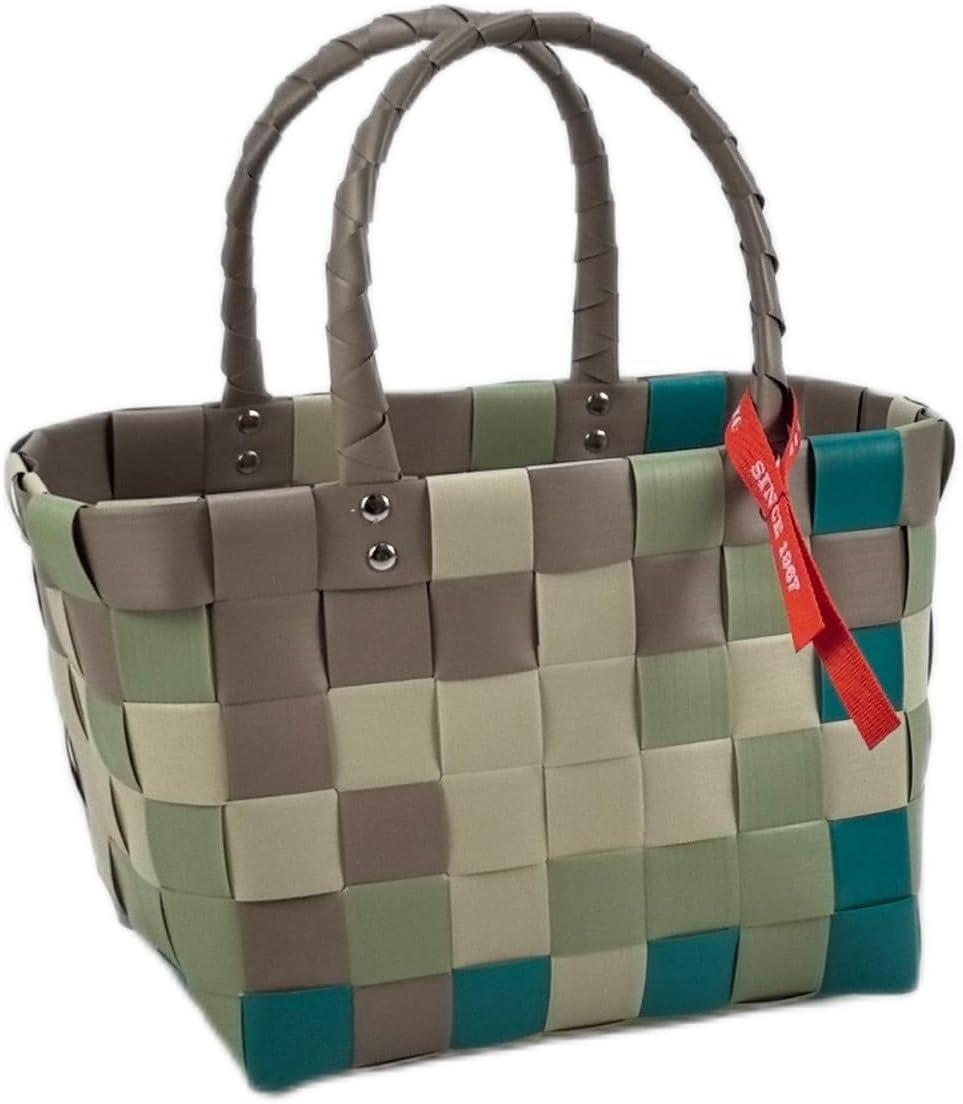 Witzgall 'ICE-BAG Flechttasche' Mini Kunststoff beige/mint/türkis/taupe mix licht- und farbecht
