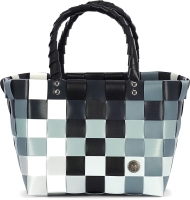 Witzgall 'ICE-BAG Flechttasche' Mini Kunststoff weiß/schwarz/grau mix licht- und farbecht