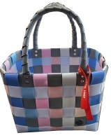 Witzgall 'ICE-BAG Flechttasche' Mini Kunststoff beige/bleu/rose/grau mix licht- und farbecht