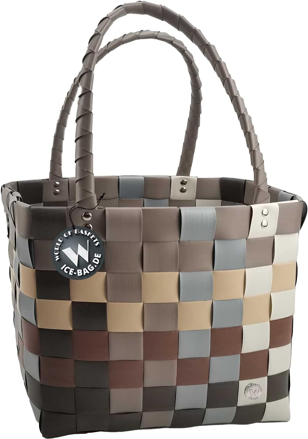 Witzgall 'ICE-BAG Flechttasche' Original Kunststoff taupe/grau/rost/braun licht-und farbecht Witzgall 'ICE-BAG Flechttasche' Original Kunststoff taupe/grau/rost/braun licht-und farbecht