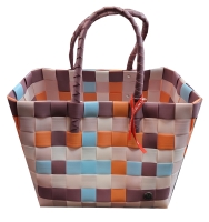 Witzgall 'ICE-BAG Flechttasche' Klassiker Kunststoff rose/apricot/mint licht-und farbecht