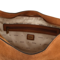 Guess 'Camden' Schultertasche echt Leder cognac