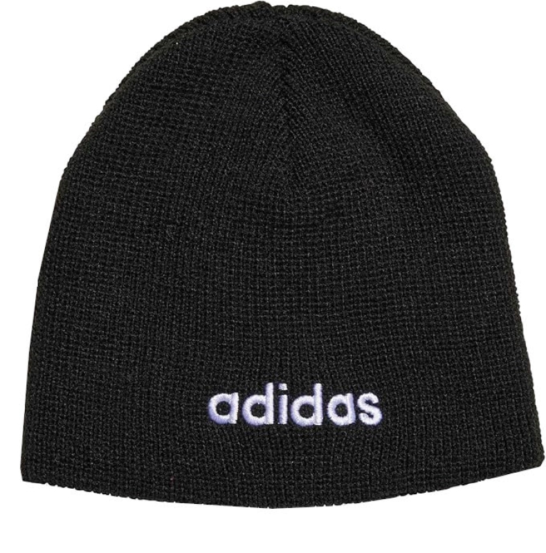 Adidas 'K Linear Beanie' Strickmütze schwarz