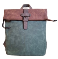 Dernier Rucksack/Tasche aus PU oliv-braun
