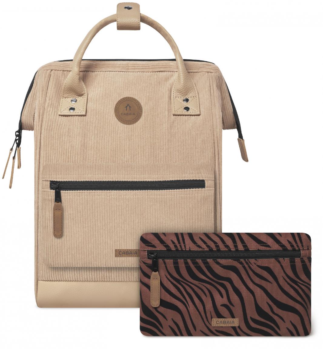 CABAIA 'Adventurer' Luxor Rucksack M mit Vortasche wechselbar cream