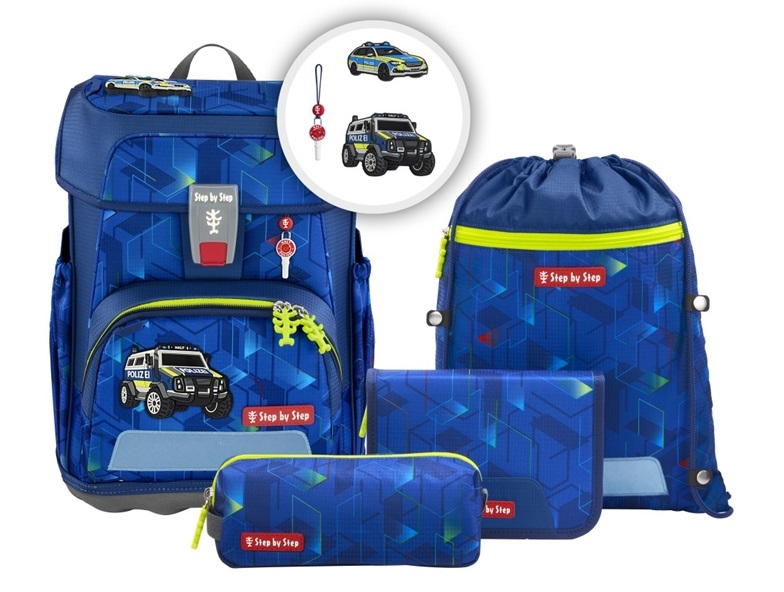 Step by Step 'POLICE TRUCK CHARLY' Cloud Schulrucksack-Set 5tlg. 990g Step by Step 'POLICE TRUCK CHARLY' Cloud Schulrucksack-Set 5tlg. 990g