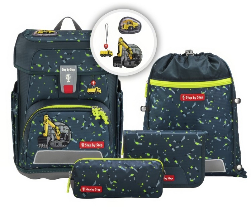 Step by Step 'Bagger Rocco' Cloud Schulrucksack-Set 5tlg. 990g