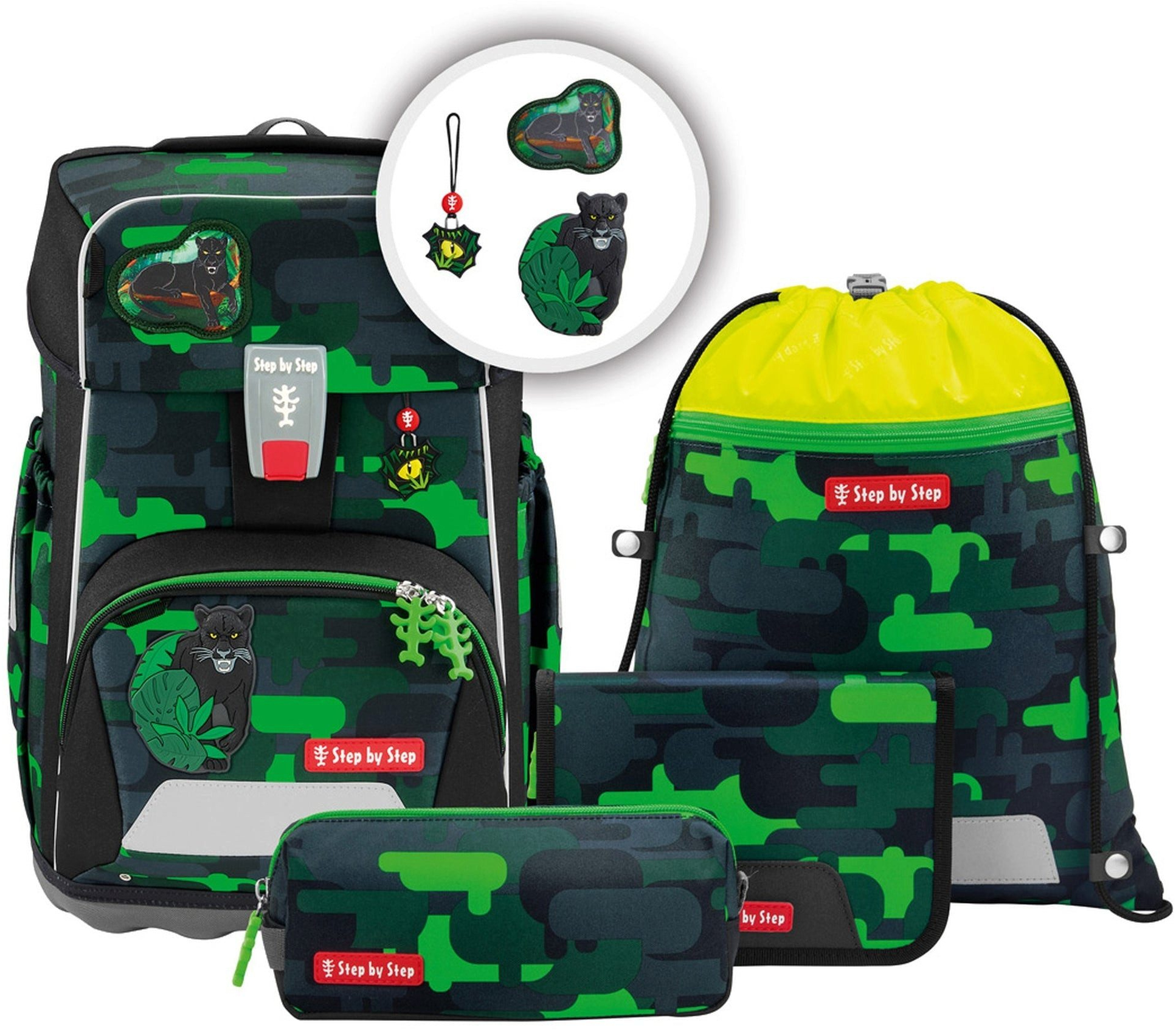 Step by Step 'Black Cat Chiko' Giant Schulrucksack 5-tlg.