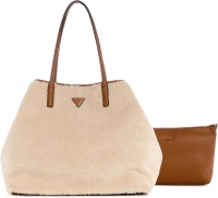 Guess 'Victtoria' Shopper Tasche groß 2in1 natur / cognac