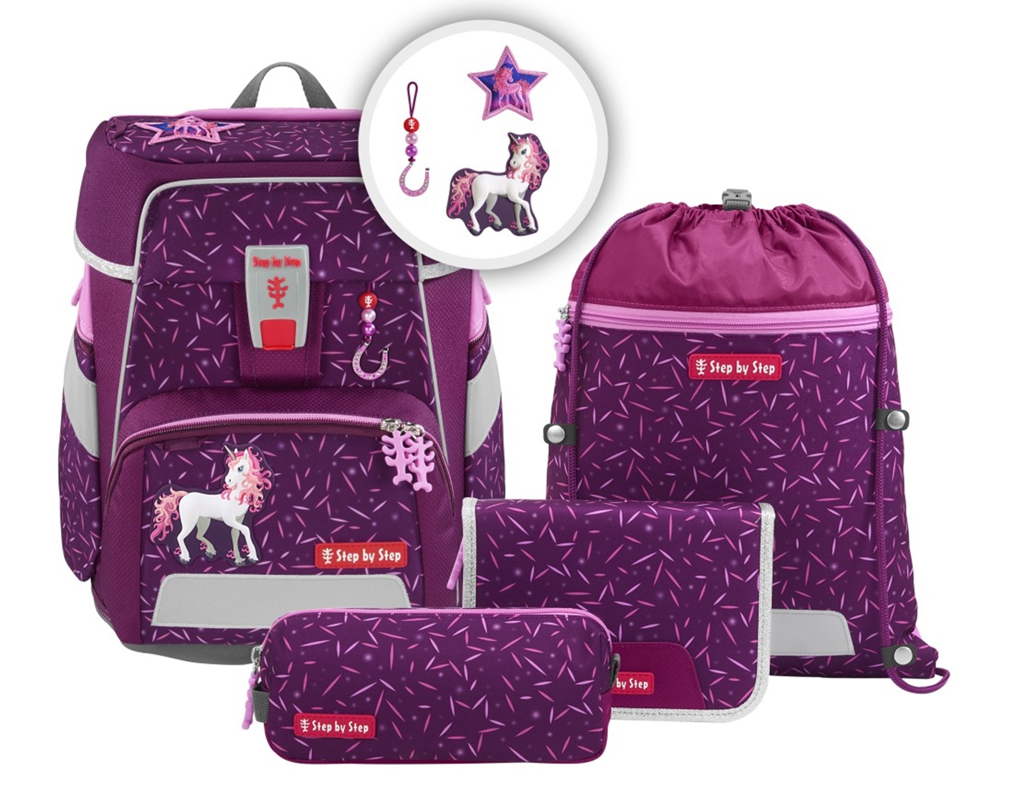 Step by Step 'Pretty Unicorn Nuala' Space Schulrucksack-Set 5tlg. 1250g 20l Step by Step 'Pretty Unicorn Nuala' Space Schulrucksack-Set 5tlg. 1250g 20l