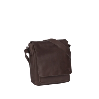 Justified 'Keizer' Schultertasche mit Uberschlag echt Leder braun