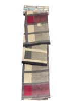 Wenfa Herrenschal Bw/ Viscose rot/grau kariert