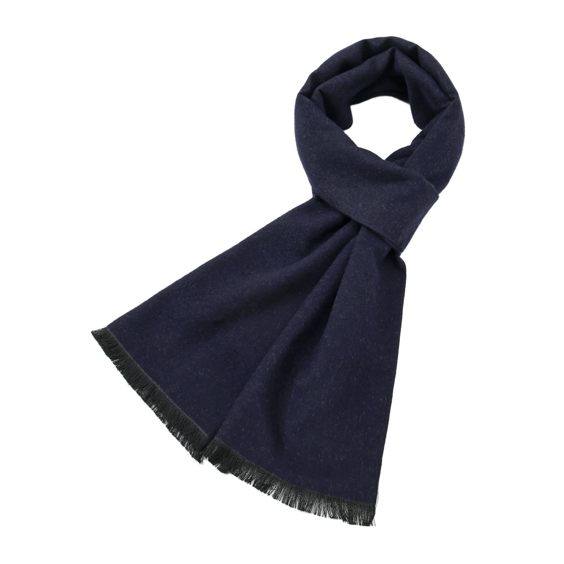 Wenfa Herrenschal Bw/ Viscose blau