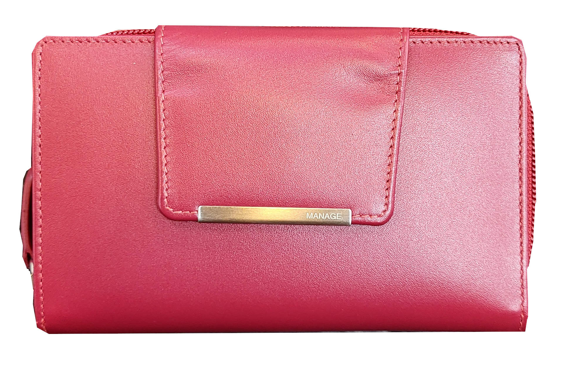 Manage RV-Börse groß RFID-Schutz echt Leder rot Manage RV-Börse groß RFID-Schutz echt Leder rot