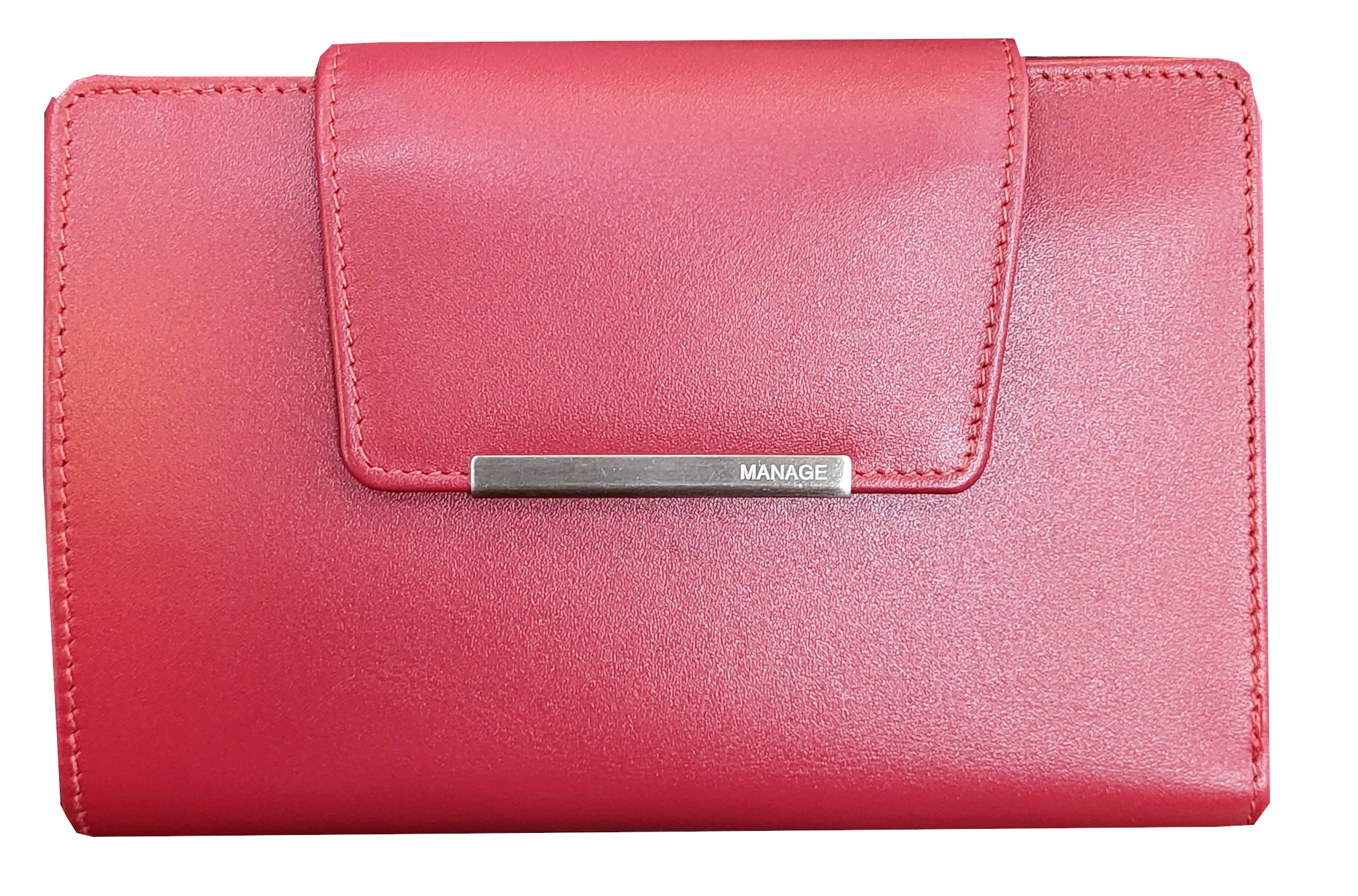 Manage Kombibörse groß RFID-Schutz echt Leder rot Manage Kombibörse groß RFID-Schutz echt Leder rot