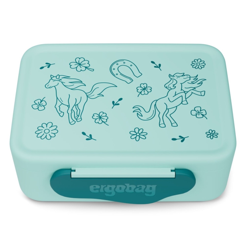 Ergobag Brotdose 2in1 mit Trennfach Perde türkis