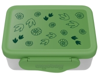 Ergobag Edelstahl Brotdose 3in1 mit Trennfach Dschungel grün