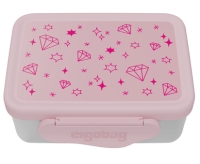 Ergobag Edelstahl Brotdose 3in1 mit Trennfach Glitzer pink