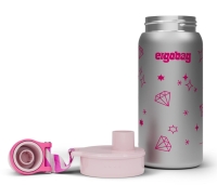 Ergobag Edelstahl Trinkflasche Glitzer pink 0,5l