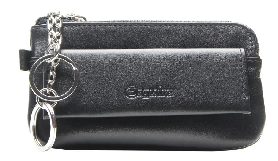 Esquire 'New Silk' Schlüsseletui mit Reißverschluss schwarz Esquire 'New Silk' Schlüsseletui mit Reißverschluss schwarz