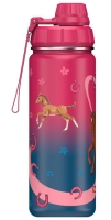 Step by Step 'Wild Horse' Isolierte Edelstahl Trinkflasche 0,5 pink blau 