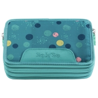 Step by Step 'Turtle Josie' XXL-Mäppchen drei Etagen gefüllt petrol/bunt