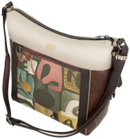 Anekke 'Muse' Damenumhängetasche gemustert beige