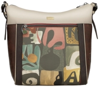 Anekke 'Muse' Damenumhängetasche gemustert beige