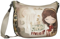 Anekke 'Muse' Umhängetasche gemustert beige
