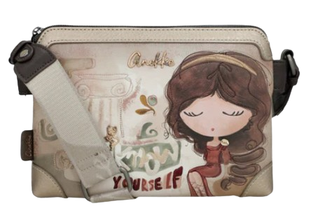 Anekke 'Muse' Umhängetasche gemustert beige