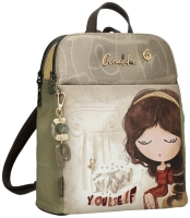Anekke 'Muse' Damenrucksack gemustert beige