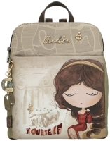 Anekke 'Muse' Damenrucksack gemustert beige