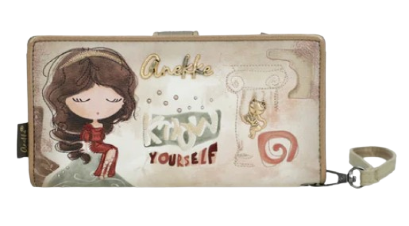 Anekke 'Muse' Damenlangbörse RFID-Schutz gemustert beige