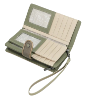 Anekke 'Muse' Damenlangbörse RFID-Schutz gemustert beige