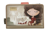 Anekke 'Muse' Damenbörse RFID-Schutz gemustert beige