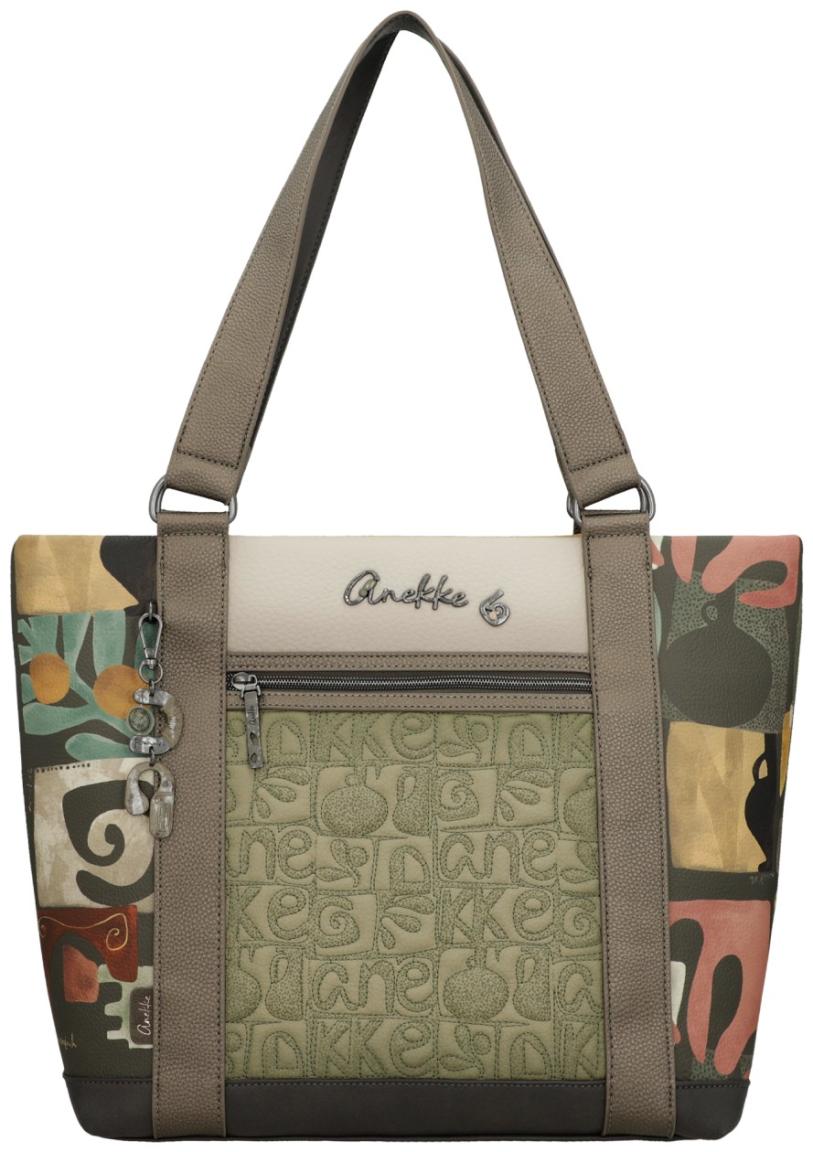 Anekke 'Muse' Damenshoppertasche gemustert beige/braun