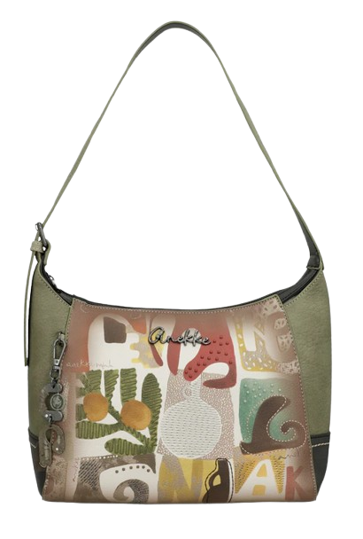 Anekke 'Muse' Damenhandtasche braun/grün