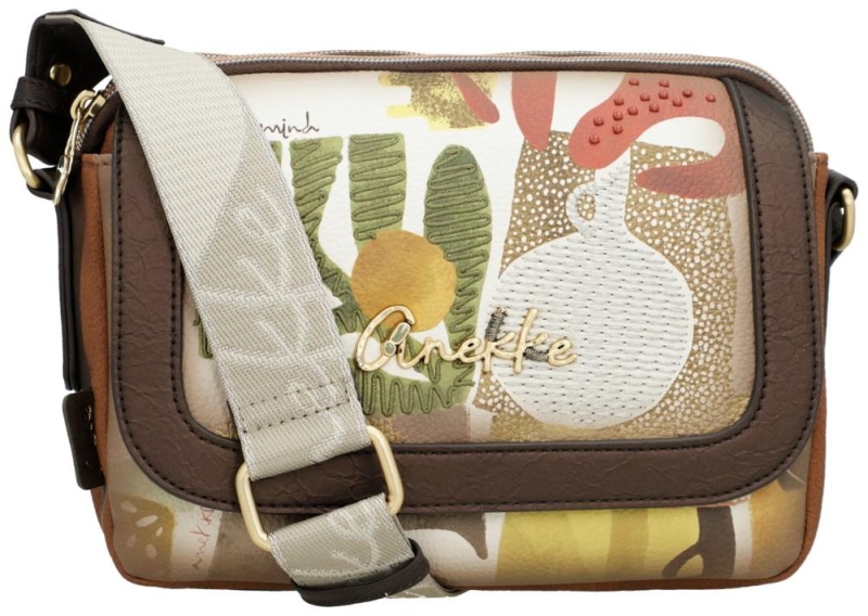 Anekke 'Muse' Handtasche gemustert beige