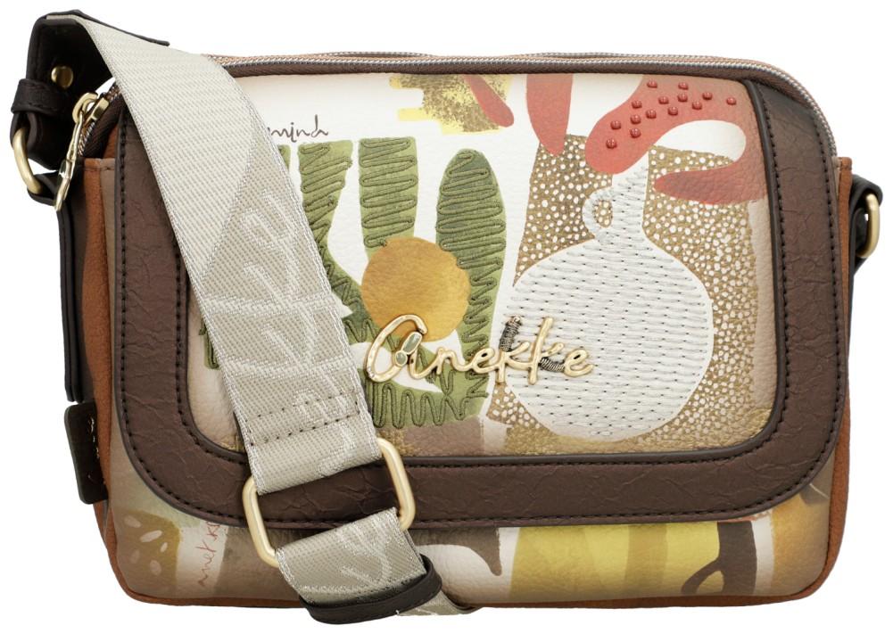 Anekke 'Muse' Handtasche gemustert beige