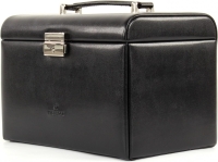 Windrose 'Merino Moda' Schmuckkoffer  4 Etagen Feinsynthetik schwarz