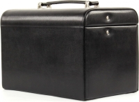 Windrose 'Merino Moda' Schmuckkoffer  4 Etagen Feinsynthetik schwarz