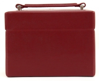 Windrose 'Merino' Schmuckkoffer automatik 3 Etagen klein rot