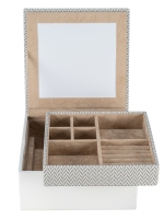 Windrose 'Calma' Schmuckkasten  klein  weiß