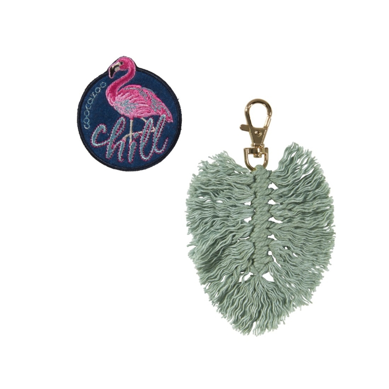 Coocazoo 'Colour Up' Sammel-Klett-Patch und Anhänger Flamingo