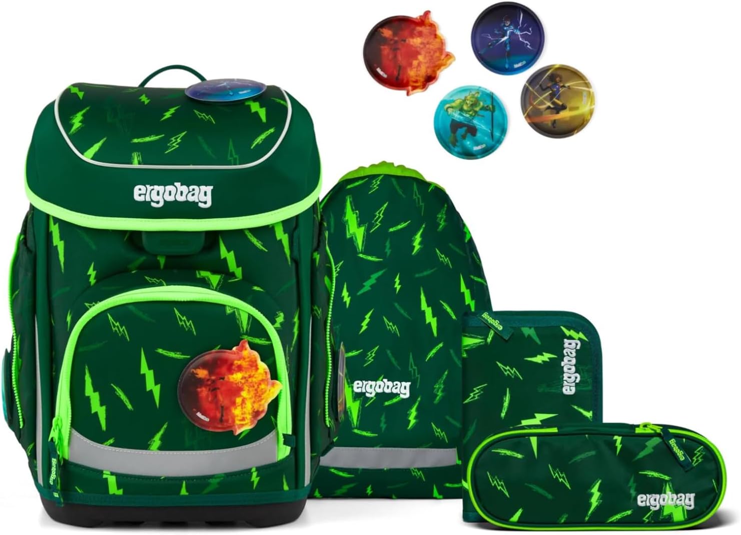 Ergobag 'Bärtastisch' Cubo Schulranzen Set 5-tlg. 1,1kg 19L