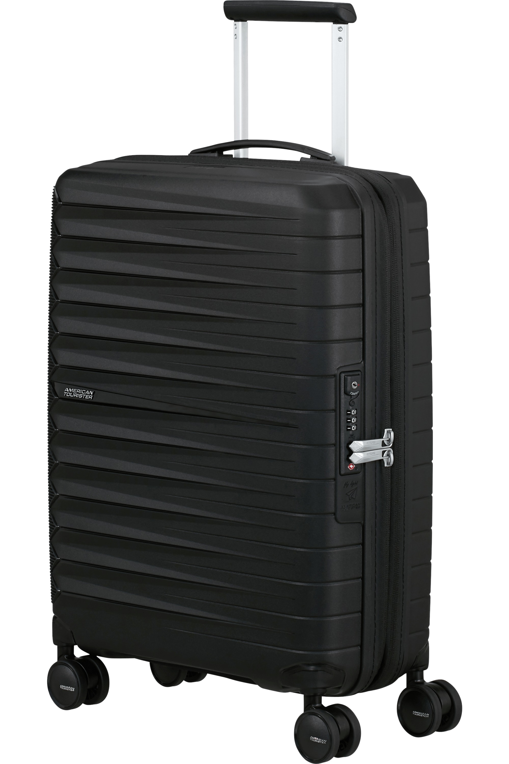American Tourister 'Fastforward' Spinner 55cm 2,3kg 36/44L Flash Black American Tourister 'Fastforward' Spinner 55cm 2,3kg 36/44L Flash Black