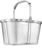 Reisenthel 'Carrybag Silver' Einkaufskorb mit Alurahmen Silver Crackel