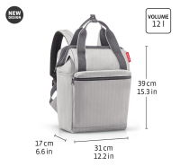 Reisenthel 'allrounder R ' Rucksack 12 Liter Silver Crackle