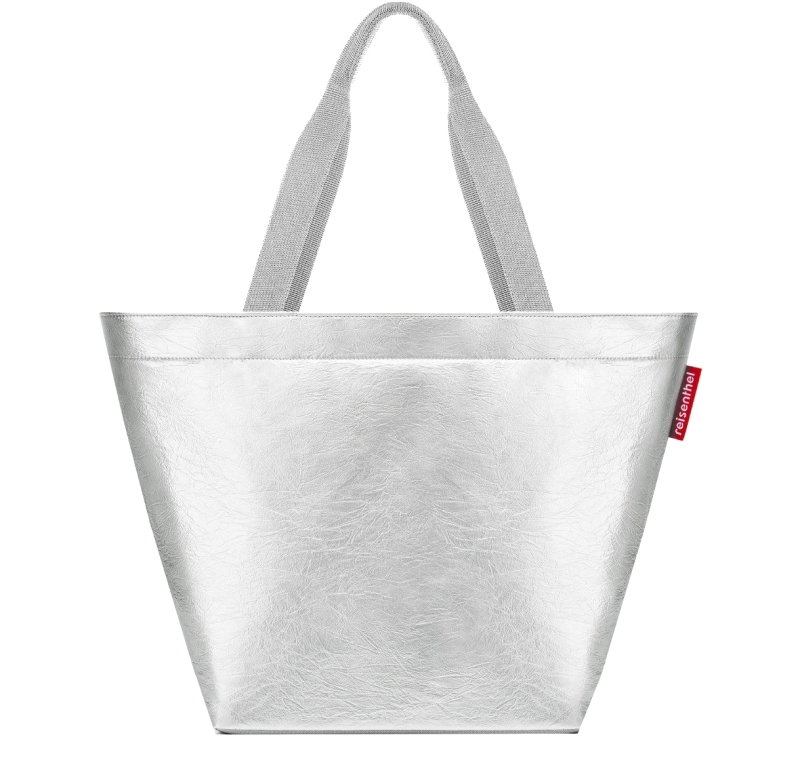 Reisenthel 'shopper M' Silver Crackel